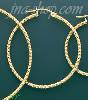 14K Gold Dia-Cut Hoop Earrings