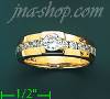 14K Gold High Polished Men's CZ Ring