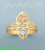 14K Gold 3Color Dia-Cut Ring