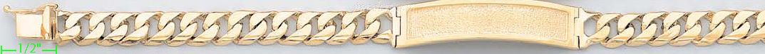 14K Gold Link ID Bracelet - Click Image to Close