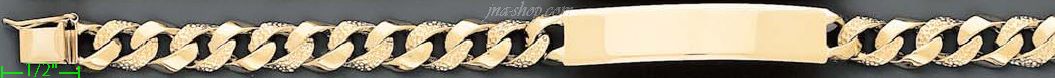 14K Gold Link ID Bracelet - Click Image to Close