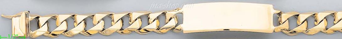 14K Gold Link ID Bracelet - Click Image to Close