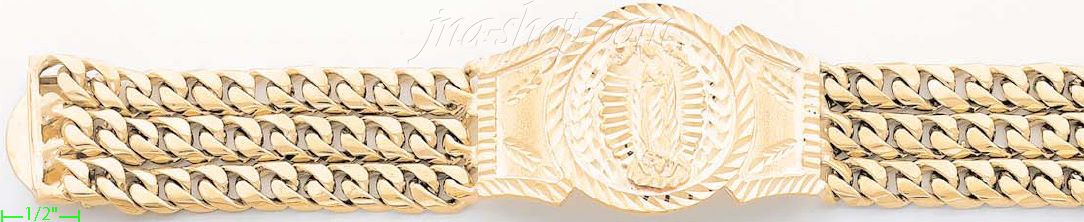 14K Gold Link ID Bracelet - Click Image to Close