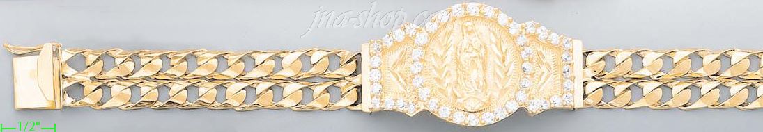 14K Gold Link ID Bracelet - Click Image to Close