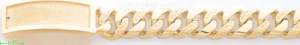 14K Gold Link ID Bracelet - Click Image to Close