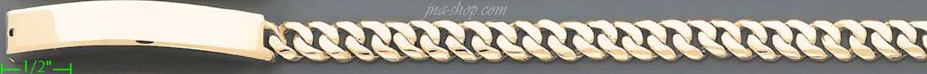 14K Gold Link ID Bracelet - Click Image to Close