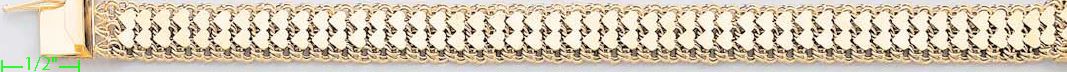 14K Gold Mex Bracelet - Click Image to Close