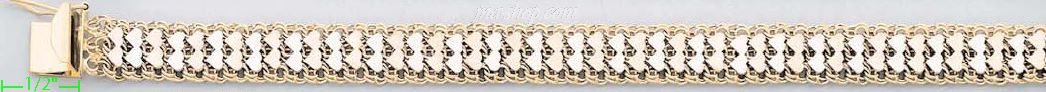 14K Gold Mex Bracelet - Click Image to Close