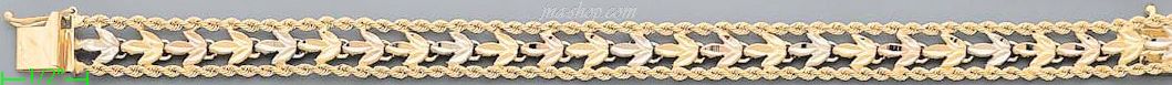 14K Gold Mex Rope Bracelet - Click Image to Close