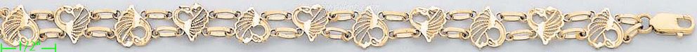 14K Gold Stamp Bracelet - Click Image to Close