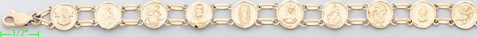 14K Gold Stamp Bracelet - Click Image to Close