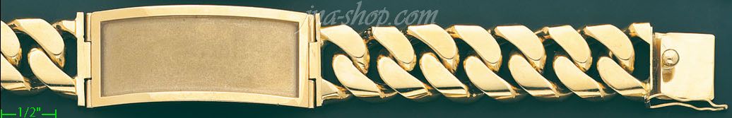 14K Gold Link ID Bracelet - Click Image to Close