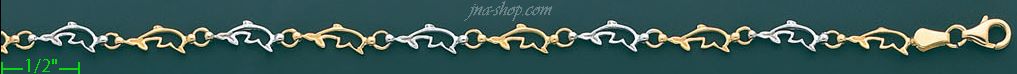 14K Gold Hollow Charm & Light Bracelet - Click Image to Close