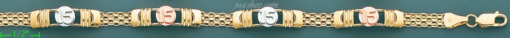 14K Gold Assorted Fancy Bracelet - Click Image to Close