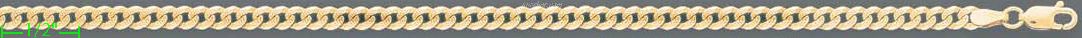 14K Gold Cuban Yellow Pave Chain 22" 4.1mm - Click Image to Close