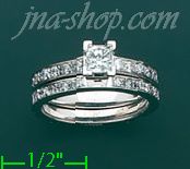 14K Gold 0.55ct Diamond Wedding Set Ring - Click Image to Close