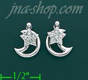 14K Gold 0.16ct Diamond Earrings - Click Image to Close