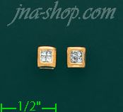 14K Gold 0.15ct Diamond Earrings - Click Image to Close