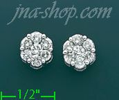 14K Gold 1ct Diamond Stud Earrings - Click Image to Close