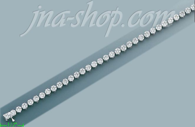 14K Gold 3ct Diamond Bracelet - Click Image to Close