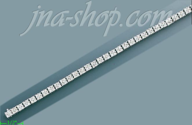 14K Gold 3.9ct Diamond Bracelet - Click Image to Close