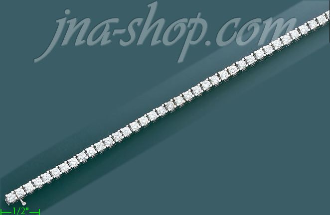 14K Gold 5.5ct Diamond Bracelet - Click Image to Close