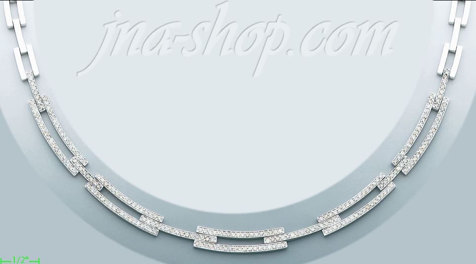 14K Gold 3.48ct Diamond Necklace - Click Image to Close