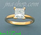 14K Gold 1.5ct Diamond Solitaire Ring - Click Image to Close