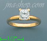 14K Gold 1ct Diamond Solitaire Ring - Click Image to Close