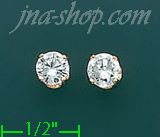 14K Gold 2ct Diamond Stud Earrings - Click Image to Close