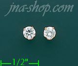 14K Gold 0.8ct Diamond Stud Earrings - Click Image to Close