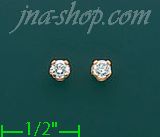 14K Gold 0.5ct Diamond Stud Earrings - Click Image to Close