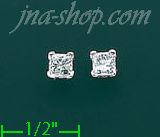 14K Gold 1ct Diamond Stud Earrings - Click Image to Close