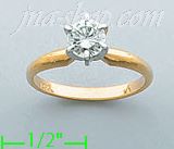 14K Gold 0.75ct Diamond Solitaire Ring - Click Image to Close