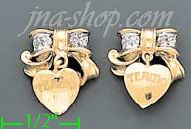 14K Gold Fancy Earrings - Click Image to Close