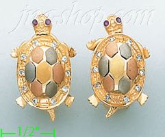 14K Gold Fancy Earrings - Click Image to Close