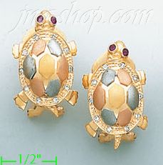 14K Gold Fancy Earrings - Click Image to Close