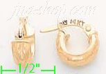 14K Gold Mini Hoop & Hinged Earrings - Click Image to Close