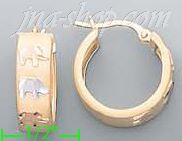 14K Gold Mini Hoop & Hinged Earrings - Click Image to Close