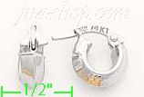 14K Gold Mini Hoop & Hinged Earrings - Click Image to Close