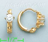 14K Gold Huggies Earrings - Click Image to Close