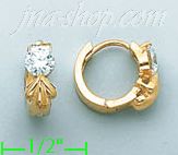 14K Gold Huggies Earrings - Click Image to Close