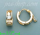 14K Gold Huggies Earrings - Click Image to Close