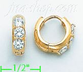 14K Gold Huggies Earrings - Click Image to Close