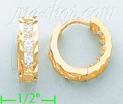 14K Gold Huggies Earrings - Click Image to Close