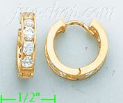 14K Gold Huggies Earrings - Click Image to Close