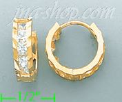 14K Gold Huggies Earrings - Click Image to Close