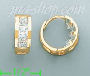 14K Gold Huggies Earrings - Click Image to Close