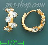 14K Gold Huggies Earrings - Click Image to Close