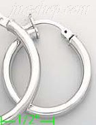 14K Gold White Hoop Earrings - Click Image to Close